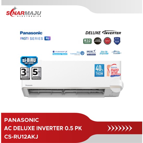 AC DELUXE INVERTER PANASONIC 0.5 PK CS-RU12AKJ (UNIT ONLY)