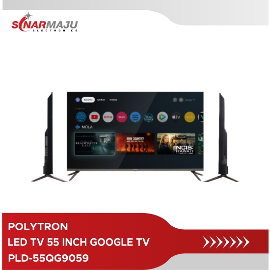 LED TV 55 INCH POLYTRON GOOGLE TV EQLED 4K UHD PLD-55QG9059