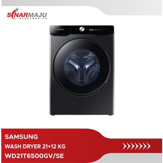 MESIN CUCI 1 TABUNG SAMSUNG FRONT LOADING 21/12 KG WASHER DRYER WD21T6500GV/SE