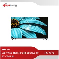 LED TV 50 Inch SHARP 4K Frameless Google TV 4T-C50FJ1I