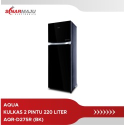 KULKAS 2 PINTU 220 LITER AQUA AQR-D275R (BK)