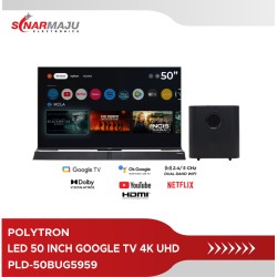 LED TV 50 INCH POLYTRON 4K UHD Google TV PLD-50BUG5959