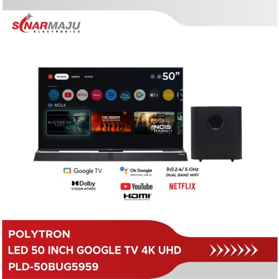 LED TV 50 INCH POLYTRON 4K UHD Google TV PLD-50BUG5959