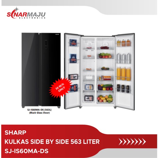 KULKAS SIDE BY SIDE SHARP 563 LITER SJ-IS60MA-DS