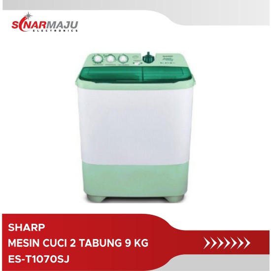 Mesin Cuci 2 Tabung Sharp 9 Kg Twin Tub ES-T1070SJ