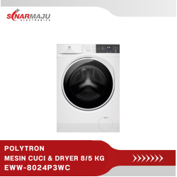 MESIN CUCI 1 TABUNG WASHER & DRYER ELECTROLUX 8 KG FRONT LOADING EWW-8024P3WC