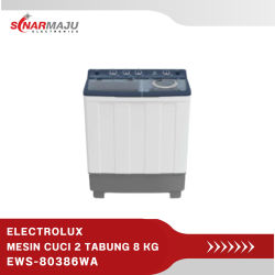 MESIN CUCI 2 TABUNG ELECTROLUX 8 KG TWIN TUB EWS-80386WA