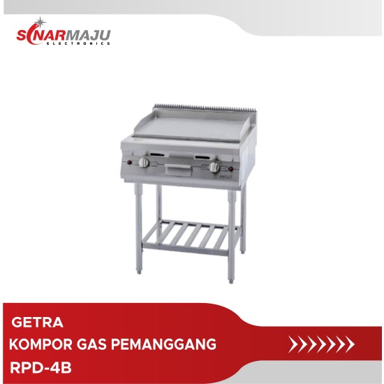 Kompor Gas Pemanggang Getra RPD-4B Gas Open Griddle dan Broiler With Stand