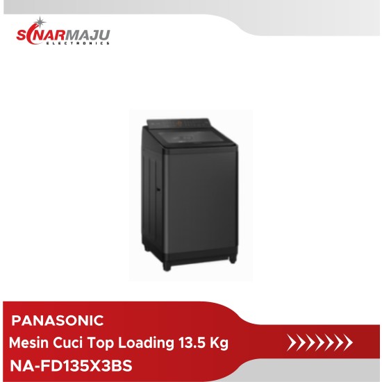 Mesin Cuci 1 Tabung Panasonic 13.5 Kg Top Loading  NA-FD135X3BS