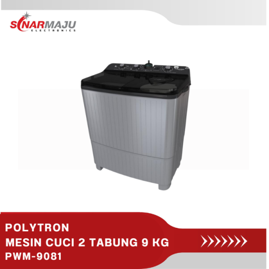 Mesin Cuci 2 Tabung Polytron 9Kg PWM-9081