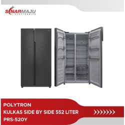 KULKAS SIDE BY SIDE POLYTRON 552 LITER PRS-520Y 