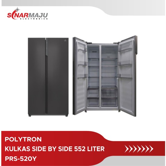 KULKAS SIDE BY SIDE POLYTRON 552 LITER PRS-520Y 