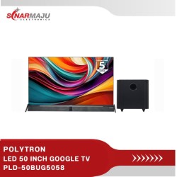 LED TV 50 INCH POLYTRON SMART GOOGLE TV 4K UHD PLD-50BUG5058