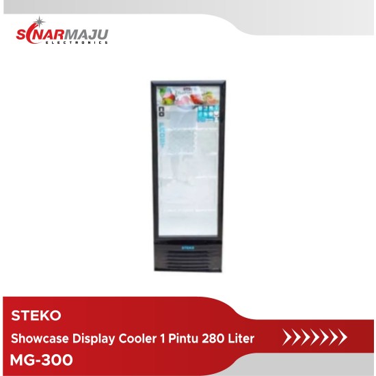 SHOWCASE DISPLAY COOLER 1 PINTU STEKO 280 LITER MG-300