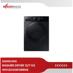 MESIN CUCI 1 TABUNG SAMSUNG FRONT LOADING 12/7 KG WASHER DRYER WD12DG5B15BBSE