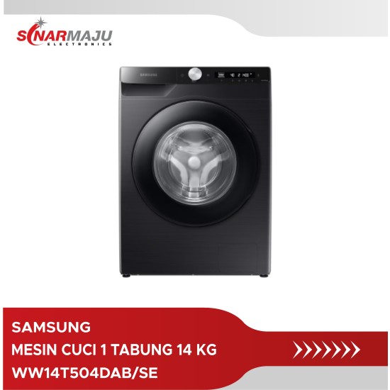 MESIN CUCI 1 TABUNG SAMSUNG FRONT LOADING 14 KG WW14T504DAB/SE