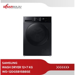 MESIN CUCI 1 TABUNG SAMSUNG FRONT LOADING COMBO 12/7 KG WASHER DRYER WD-12DG5B15BBSE