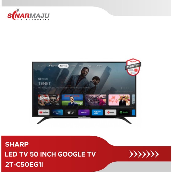 SHARP LED TV 50 INCH 2T-C50EG1I GOOGLE TV SMART DVB-T2 / 50EG1I