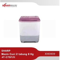 Mesin cuci 2 Tabung 9 kg Sharp Twin tub  ES-T95NTPK/LC