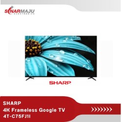 SHARP TV  75 Inch 4K Frameless Google TV  4T-C75FJ1I